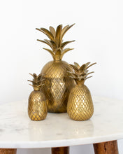 Load image into Gallery viewer, Solid Brass Lidded Pineapple Trio