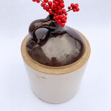 Load image into Gallery viewer, Antique Stoneware Ceramic Whiskey Crock Large