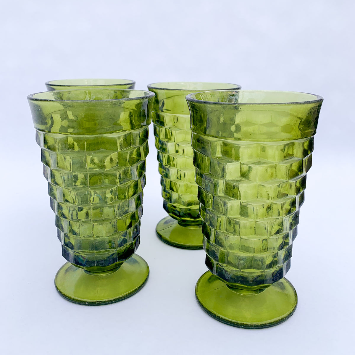 Whitehall Colony Avocado Green Glasses - Set of 4  Shop Anderson Manor