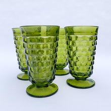 Load image into Gallery viewer, Whitehall Colony Avocado Green Glasses - Set of 4