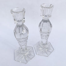 Load image into Gallery viewer, Glass Crystal Candlestick - Set of 2
