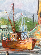 Load image into Gallery viewer, Original Harbor Painting - Oval