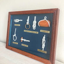 Load image into Gallery viewer, Nautical Maritime Wall Box Knot Display