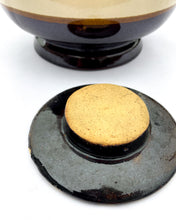 Load image into Gallery viewer, Vintage Bean Crock Stoneware With Lid - USA Stamp