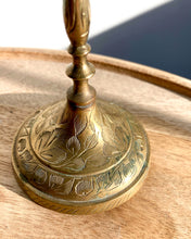 Load image into Gallery viewer, Etched Brass Candlestick - Leaves + Air Plant