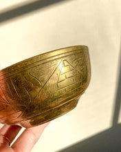 Load image into Gallery viewer, Etched Egyptian Small Brass Bowl