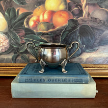 Load image into Gallery viewer, Footed Silverplated Brass Vessel
