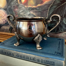 Load image into Gallery viewer, Footed Silverplated Brass Vessel