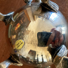 Load image into Gallery viewer, Footed Silverplated Brass Vessel