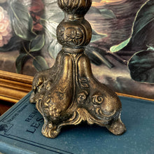 Load image into Gallery viewer, Antique Spelter Ornate Candlesticks - Set of 2