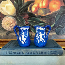 Load image into Gallery viewer, Blue and White Mini Creamer Pitchers - Set of 2