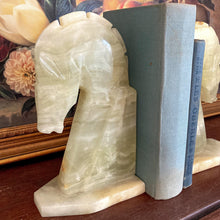 Load image into Gallery viewer, Heavy Onyx Horsehead Bookends - Set of 2