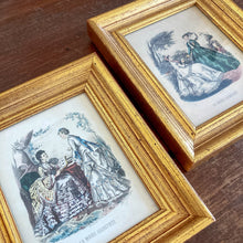 Load image into Gallery viewer, Framed Le Mode Illustree Vintage Prints - Set of 2