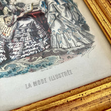 Load image into Gallery viewer, Framed Le Mode Illustree Vintage Prints - Set of 2