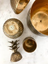 Load image into Gallery viewer, Solid Brass Lidded Pineapple Trio