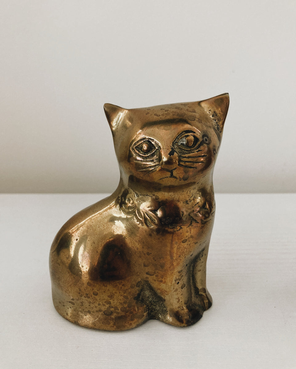 Vintage Brass Cat Figurine Brass Sleeping Cat Cat Lover's Gift Brass  Paperweight -  Canada