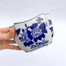 Load image into Gallery viewer, Ceramic Blue and White Planter Pot
