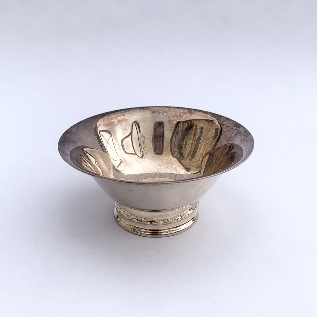 Vintage Silver-Plated Footed Bowl / Trinket Dish - Small