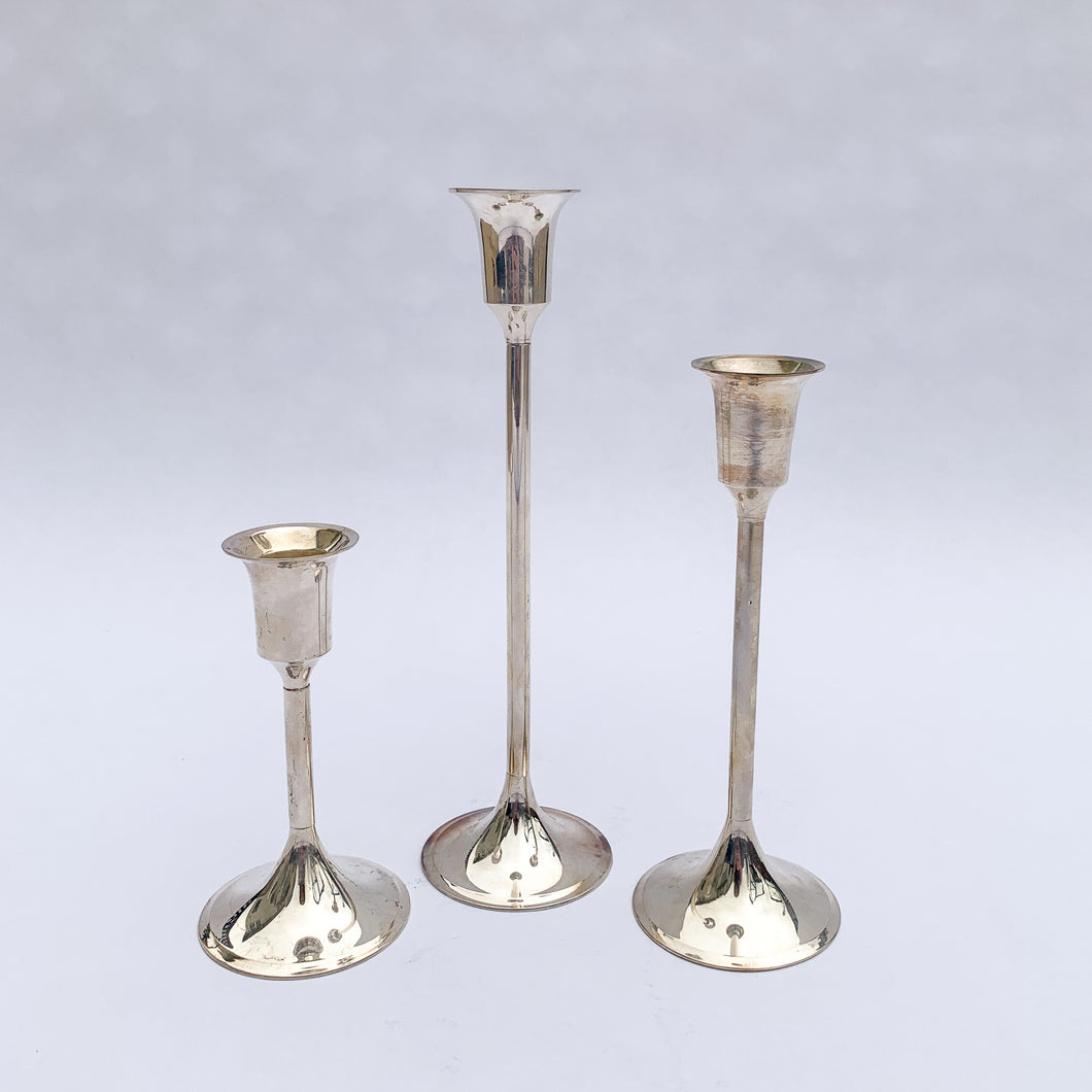 Silver-plated International Silver Co. Candle Holder
