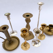 Load image into Gallery viewer, Solid Shiny Brass Candlestick with Finger Hoop
