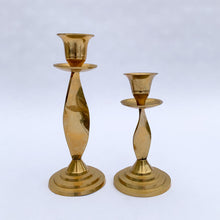 Load image into Gallery viewer, Solid Brass Swirl Candlestick

