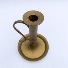 Load image into Gallery viewer, Solid Brass Candlestick Holder with Large Handle
