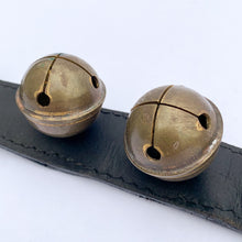 Load image into Gallery viewer, Leather and Brass Sleigh Bells Decor

