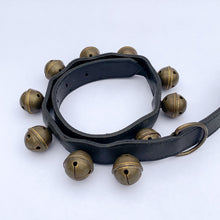 Load image into Gallery viewer, Leather and Brass Sleigh Bells Decor
