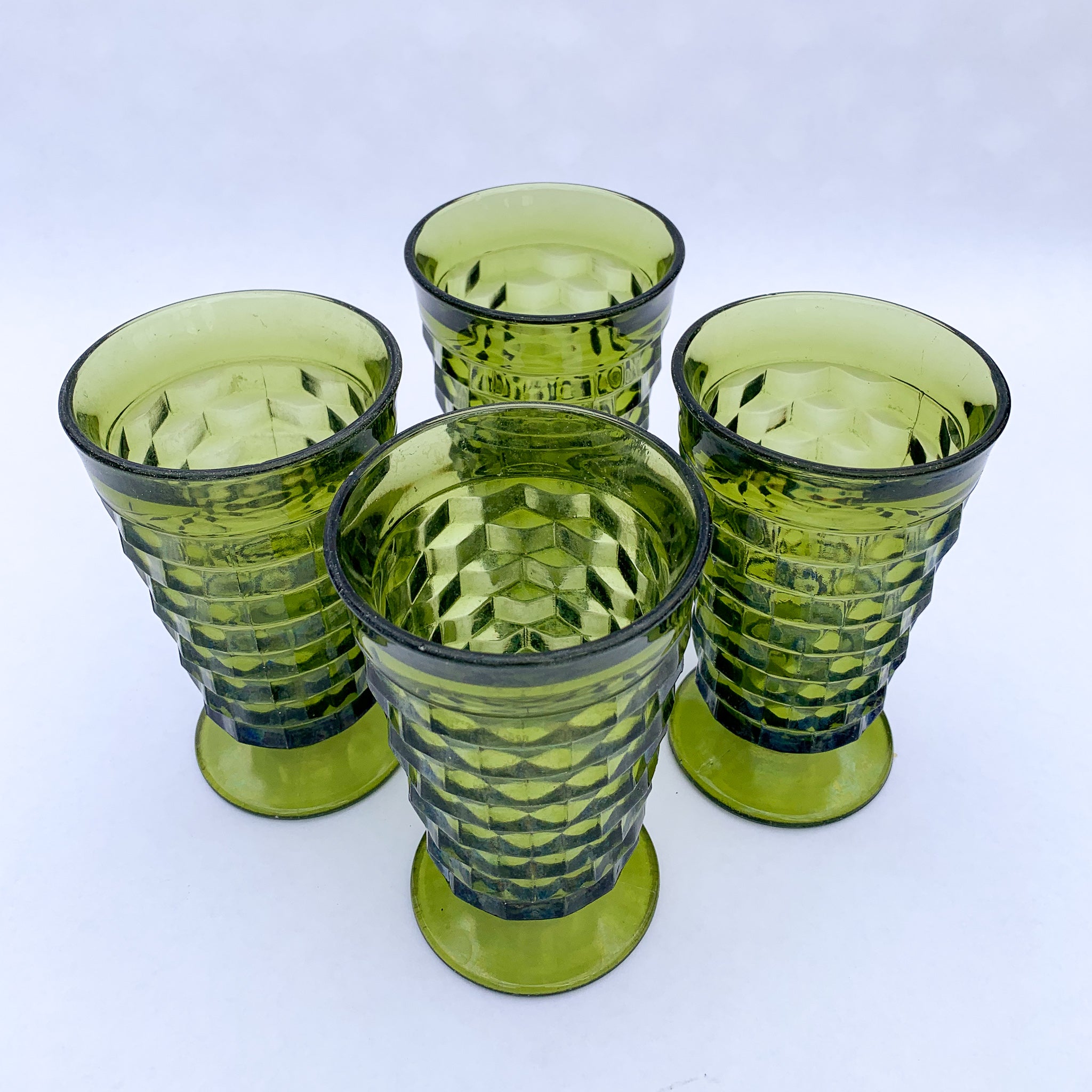 Whitehall Colony Avocado Green Glasses