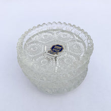 Load image into Gallery viewer, Diamond Coaster Ashtray Crystal Cut Glass Vintage 1983 Made In Italy - Set of 4
