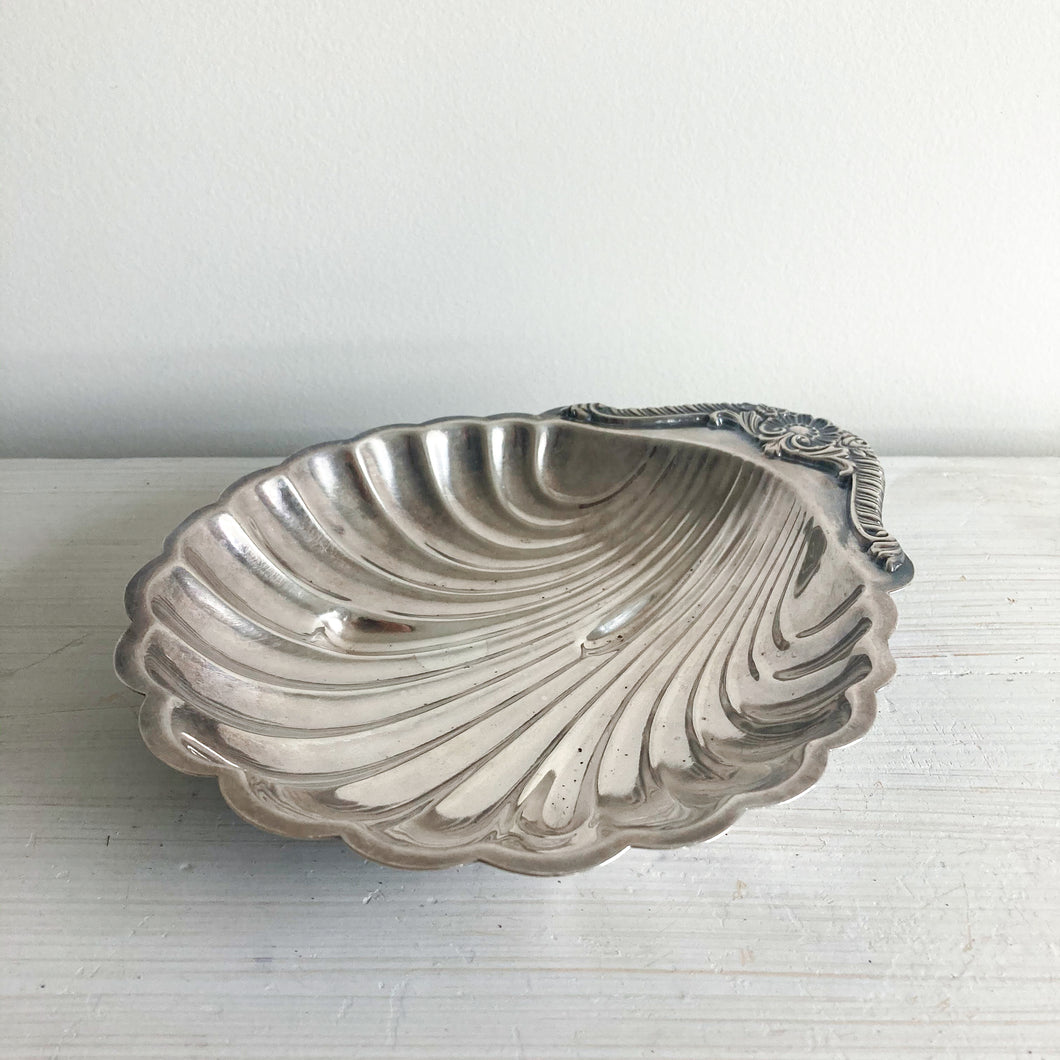 Silver Plated Shell Trinket Dish