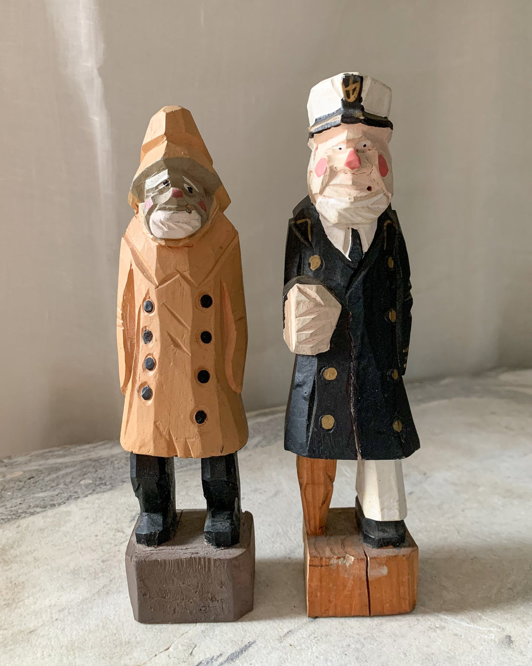 Vintage Carved Sea Men - Pair 1