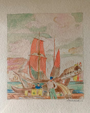 Load image into Gallery viewer, Original Signed Sea Port Art
