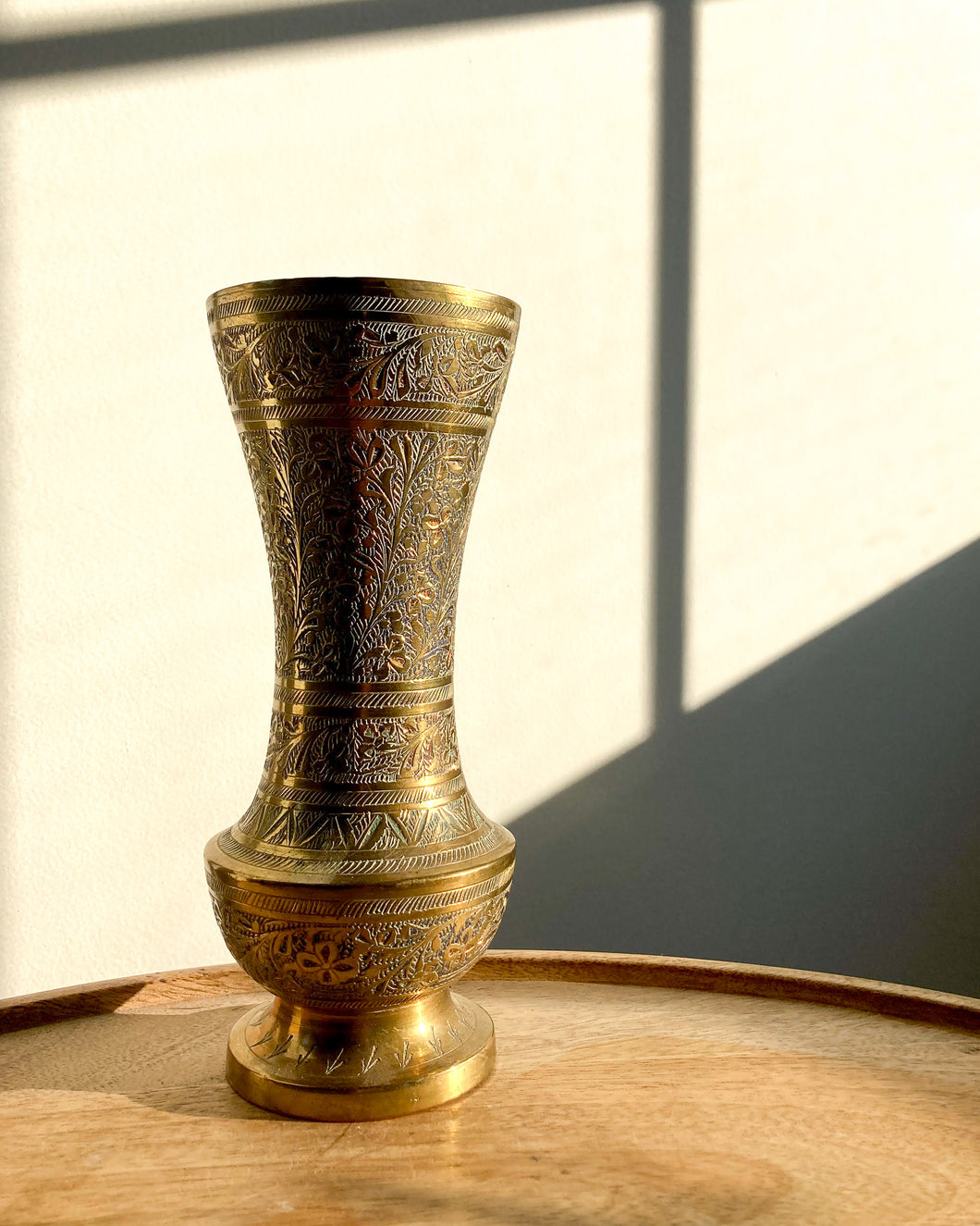 Etched Brass Vase #2