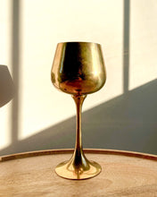 Load image into Gallery viewer, Solid Brass and Silver-Plated Goblet / Chalice

