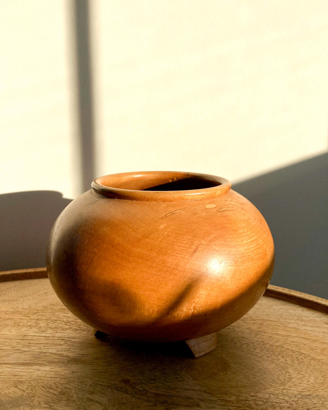 Footed Wooden Bowl - New Zealand Beech Wood