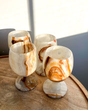Load image into Gallery viewer, Onyx Marble Stone Goblets
