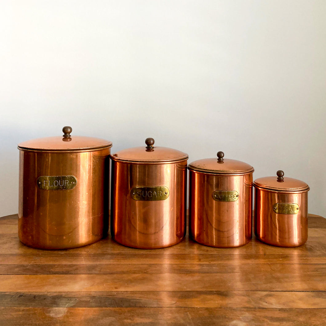 Copper Canister Set of 4