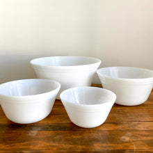 Load image into Gallery viewer, Federal Oven Ware Milk Glass Nesting Mixing Bowls - Set of 4
