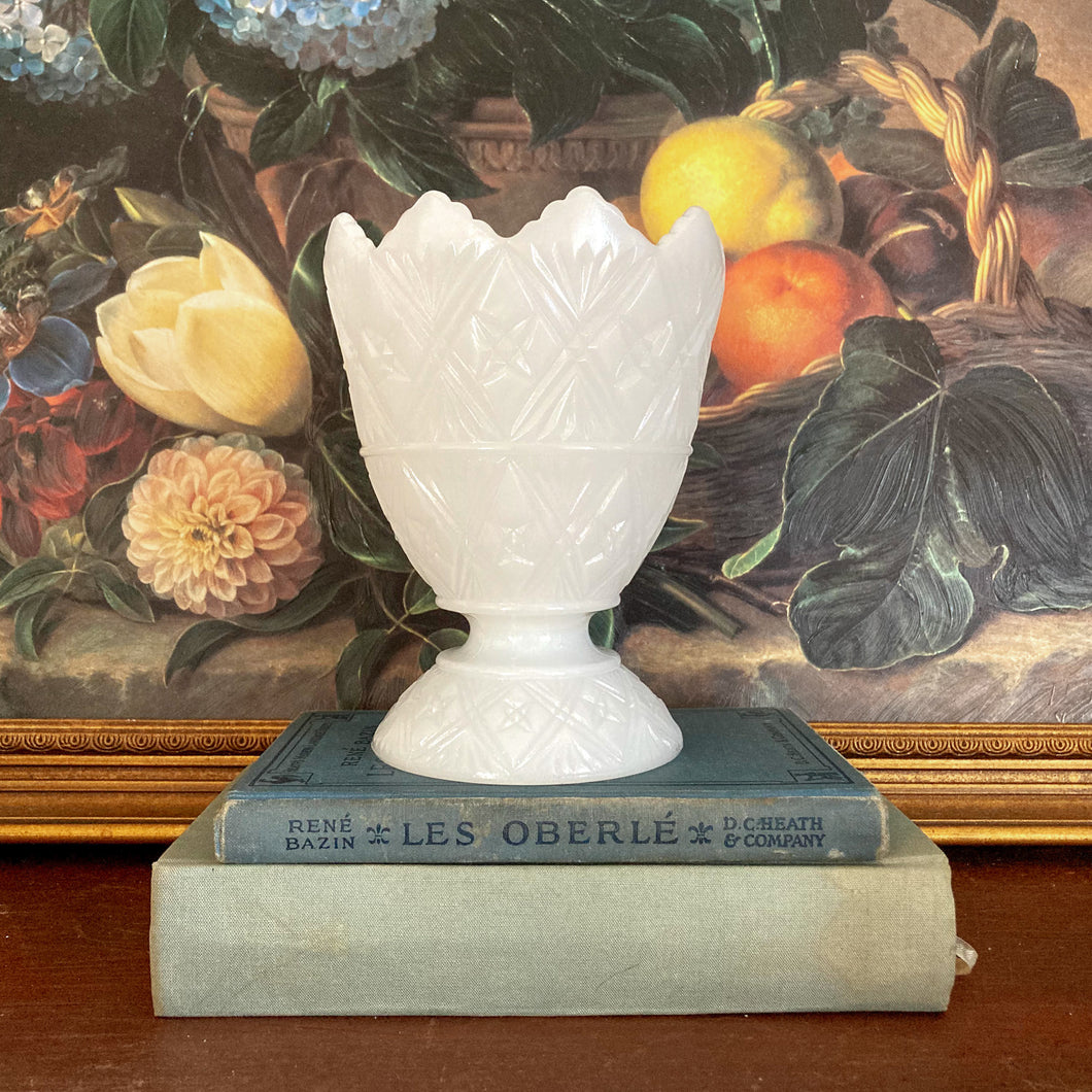 Milk Glass E.O. Brody Co. Pedestal Vase