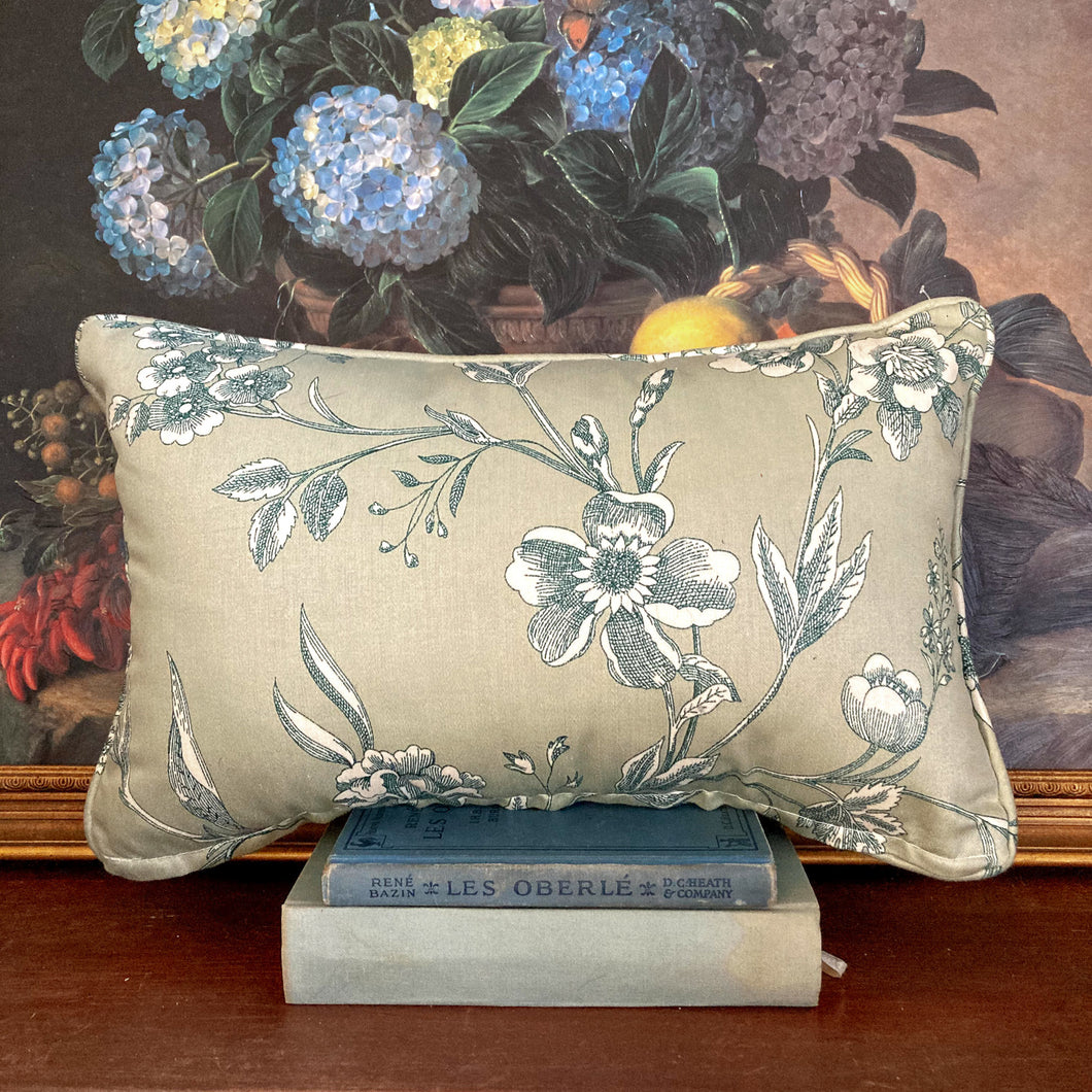 Etched Floral Accent Pillow with Insert