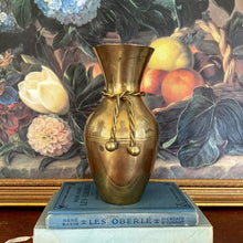 Load image into Gallery viewer, Small Solid Brass Vase - Rope Detail
