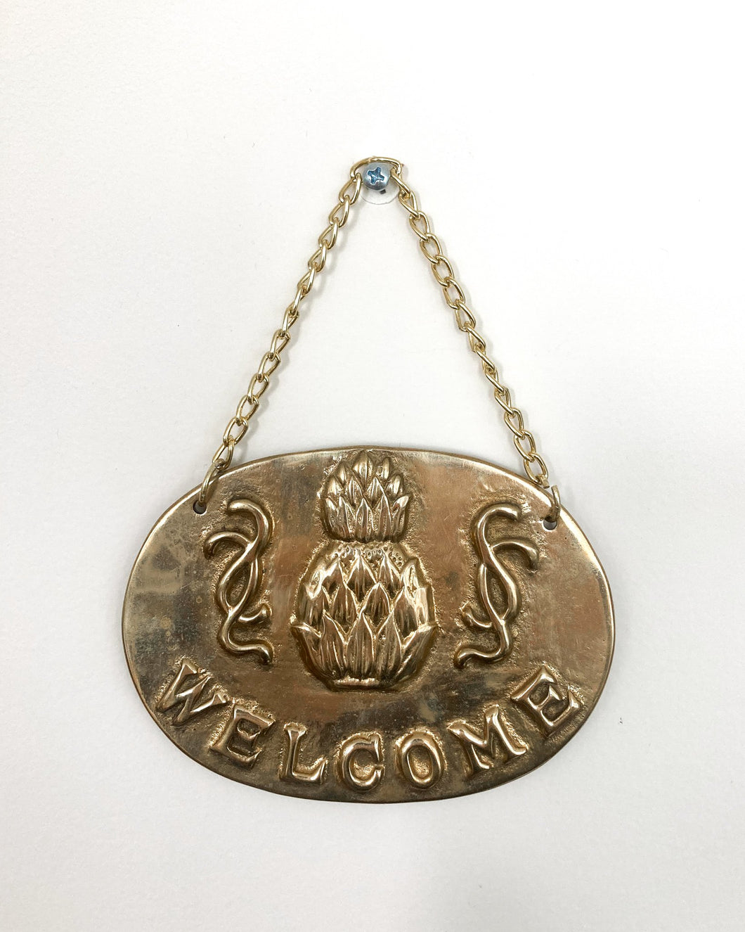 Solid Brass Welcome Wall Hanging
