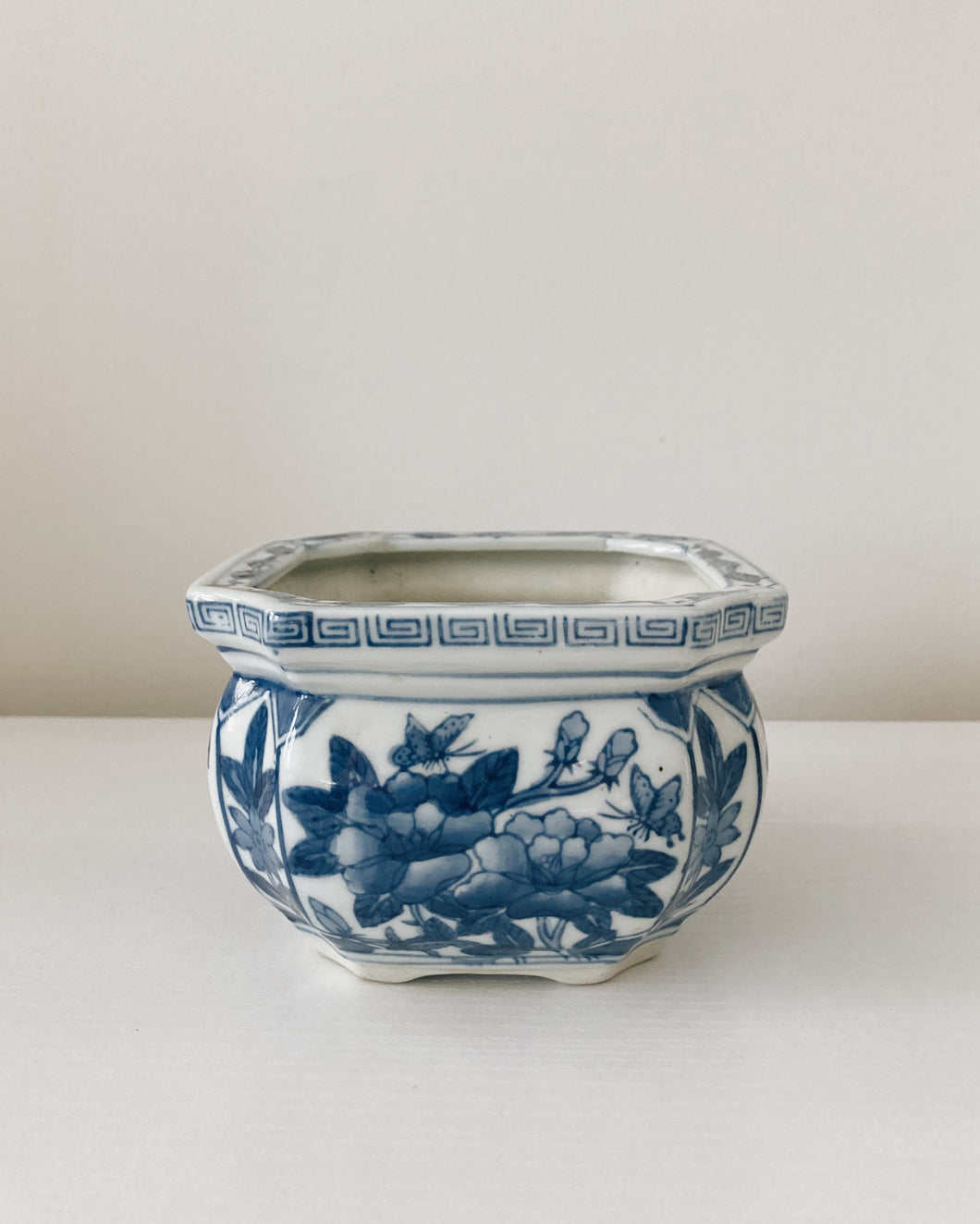 Ceramic Blue and White Planter Pot