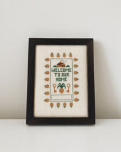 Load image into Gallery viewer, “Welcome to Our Home&quot; Framed Vintage Needlepoint
