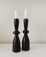Load image into Gallery viewer, Solid Wood Geometric Candlesticks - Set of 2
